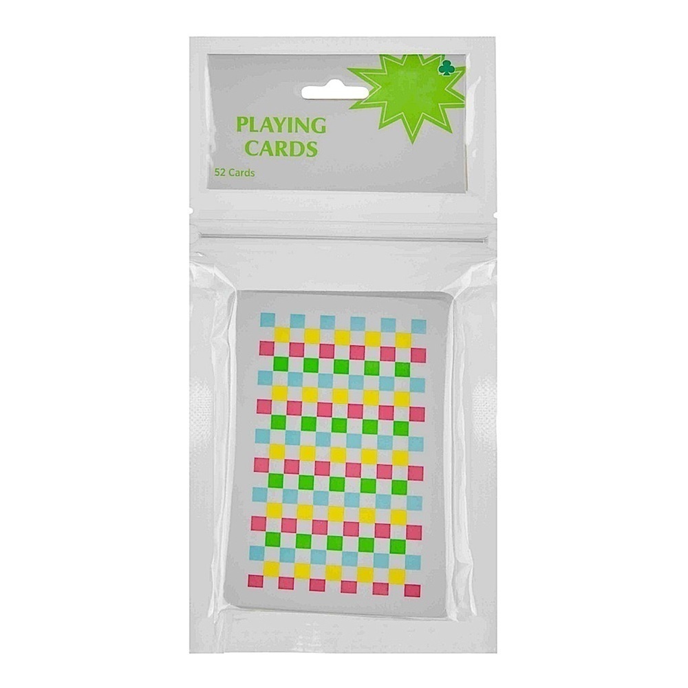 Playing Cards Deck pastel big picnic gear pink yellow check